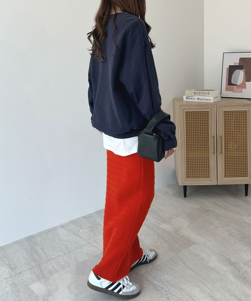 Futier land(フューティアランド)の「ニットタイトスカート(スカート・レディース・アイボリー/ブラック/イエロー/ライトグレー/レッド・FREE)」の20枚目の写真