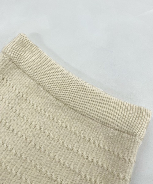 Futier land(フューティアランド)の「ニットタイトスカート(スカート・レディース・アイボリー/ブラック/イエロー/ライトグレー/レッド・FREE)」の9枚目の写真