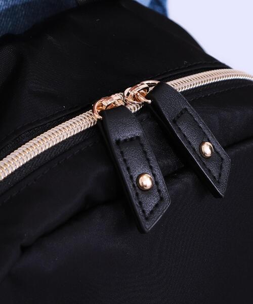 SHOO・LA・RUE(シューラルー)の「【撥水/背中ポケット】整理整頓できちゃうリュック(バックパック/リュック・レディース・グレー系3/ブラック系5/ブラック系4・00)」の9枚目の写真