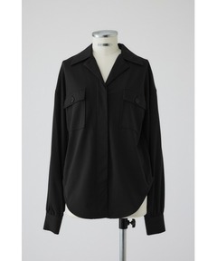 実物 新品 デッドストック チェコ軍 フライフロント ワークシャツBLACK染め 実物 新品 デッドストック チェコ軍 フライフロント ワーク