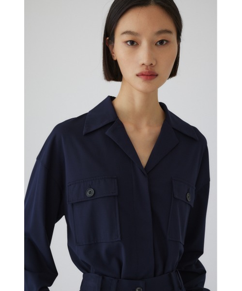 RIM.ARK(リムアーク)の「Relax jersey SH リラックスジャージーシャツ(シャツ/ブラウス・レディース・ブラック/ホワイト/ネイビー・38/36)」の8枚目の写真