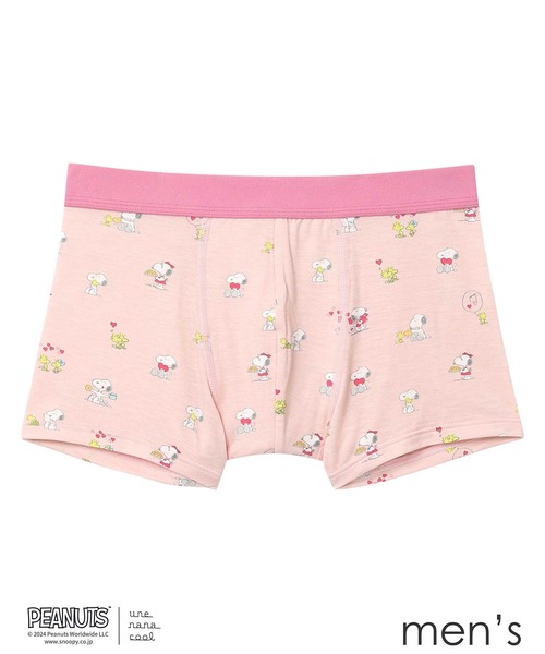 une nana cool(ウンナナクール)の「【スヌーピー】PEANUTS × une nana cool メンズボクサーパンツ SNOOPY(ボクサーパンツ・メンズ・ライトグレー/ベビーピンク・L/M)」の2枚目の写真