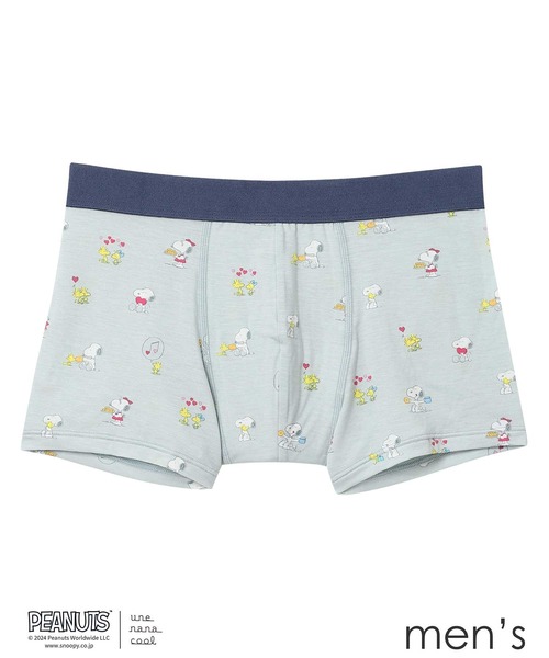 une nana cool(ウンナナクール)の「【スヌーピー】PEANUTS × une nana cool メンズボクサーパンツ SNOOPY(ボクサーパンツ・メンズ・ライトグレー/ベビーピンク・L/M)」の4枚目の写真
