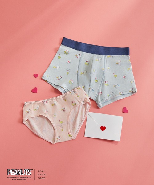 une nana cool(ウンナナクール)の「【スヌーピー】PEANUTS × une nana cool メンズボクサーパンツ SNOOPY(ボクサーパンツ・メンズ・ライトグレー/ベビーピンク・L/M)」の8枚目の写真