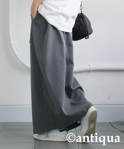antiqua(アンティカ)の「スリットデザインスカート(スカート・レディース・グレー/ブラック・ONESIZE)」の11枚目の写真