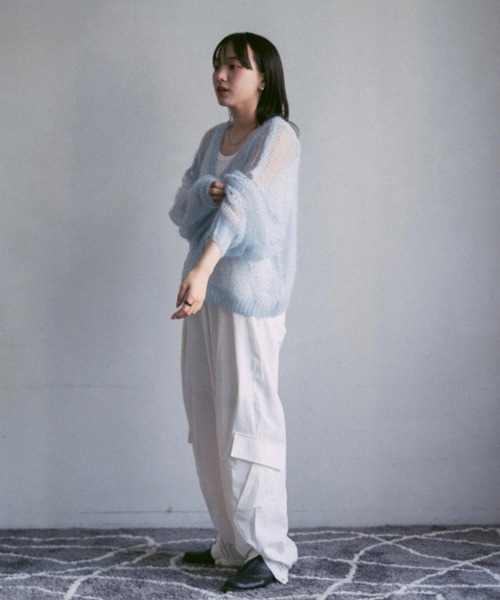 INTER FACTORY（インターファクトリー）の「2/9号室（かおこ&ひろと） - Nylon Tuck Cargo Pants / ナイロンタックカーゴパンツ　made in INTER FACTORY（その他パンツ・メンズ・アイボリー/ネイビー・MEDIUM/LARGE）」の21枚目の写真