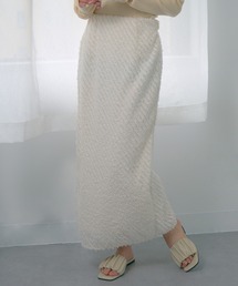 MAGASIN DE MODE Chou Chou（マガジンデモードシュシュ）の「【MAGASIN DE MODE Chou Chou】シアー ミニフリンジジャガード タイトスカート XNN（スカート）」