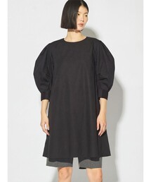 MIDIUMISOLID for Ladies バックスリットボリュームスリーブチュニック