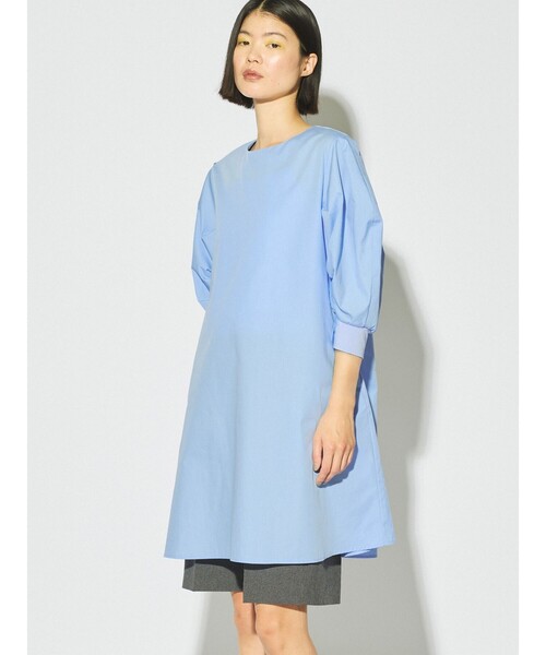 MIDIUMISOLID(ミディウミソリッド)の「MIDIUMISOLID for Ladies バックスリットボリュームスリーブチュニック(シャツ/ブラウス・レディース・ライトブルー/ブラック/オフホワイト・FREE)」の13枚目の写真