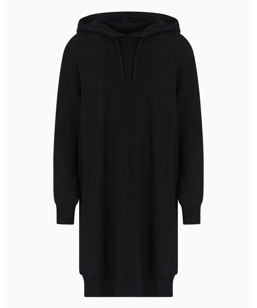 ARMANI EXCHANGE（アルマーニエクスチェンジ）の「【A|X アルマーニ エクスチェンジ】ロゴテープ フーデッドスウェットワンピース（ワンピース・レディース・ブラック・LARGE/MEDIUM/X-SMALL/SMALL）」の3枚目の写真