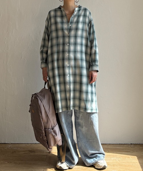 LBC（エルビーシー）の「【sweet web掲載】シャンブレーチェック3WAYワンピース（ワンピース・レディース・グリーン/ブルー/オレンジ・M/L）」の2枚目の写真