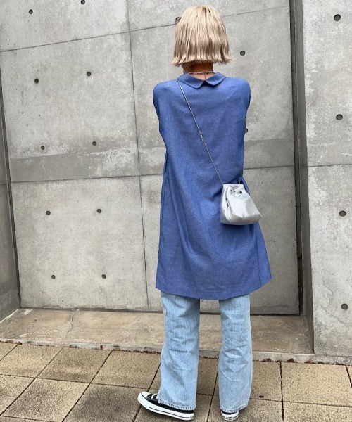 LBC（エルビーシー）の「【sweet web掲載】シャンブレーチェック3WAYワンピース（ワンピース・レディース・グリーン/ブルー/オレンジ・M/L）」の7枚目の写真