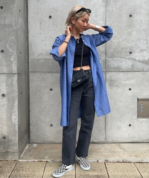 LBC（エルビーシー）の「【sweet web掲載】シャンブレーチェック3WAYワンピース（ワンピース・レディース・グリーン/ブルー/オレンジ・M/L）」の9枚目の写真