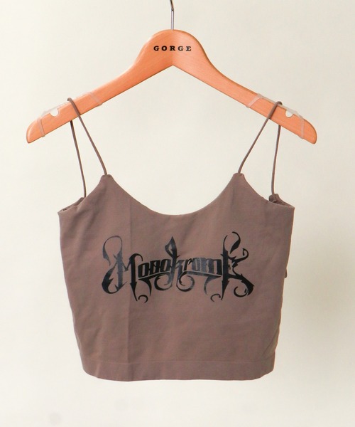GORGE(ゴージ)の「《モノクロームロゴ×華奢ストラップ》レディース キャミソール タンクトップ風 インナー 春夏秋(その他アンダーウェア/インナー・レディース・ブラウン/グレー/オフホワイト/ブラック・F)」の4枚目の写真