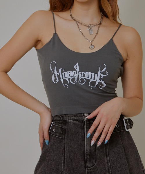GORGE(ゴージ)の「《モノクロームロゴ×華奢ストラップ》レディース キャミソール タンクトップ風 インナー 春夏秋(その他アンダーウェア/インナー・レディース・ブラウン/グレー/オフホワイト/ブラック・F)」の16枚目の写真