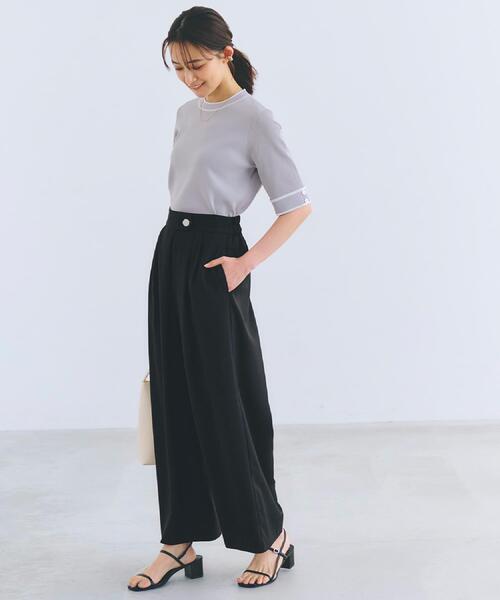 grove（グローブ）の「【ひんやり多機能】やわらかドライタッチワイドスリーブプルオーバー（ニット/セーター・レディース・ホワイト系5/ブラック系4/ライトイエロー系/ネイビー/ホワイト系7/ライトグレー系4・02/03/04/05/01）」の15枚目の写真