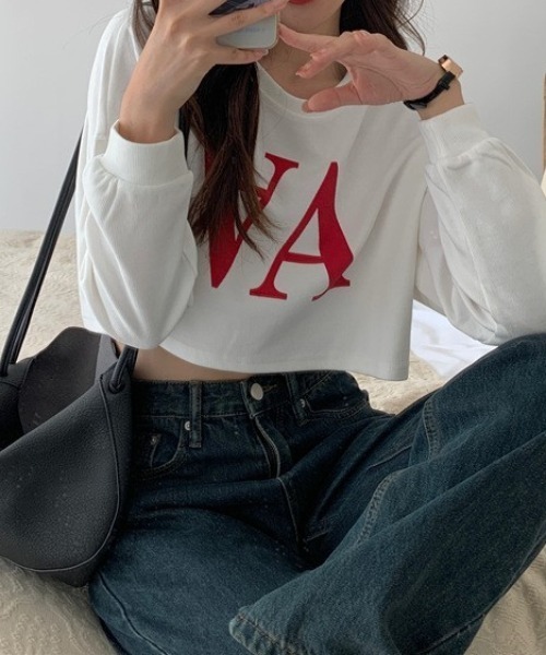 gossip！ロサンゼルス（ゴシップロサンゼルス）の「プリントカットソー（Tシャツ/カットソー・レディース・ホワイト/ブラック/グレー・FREE）」の8枚目の写真