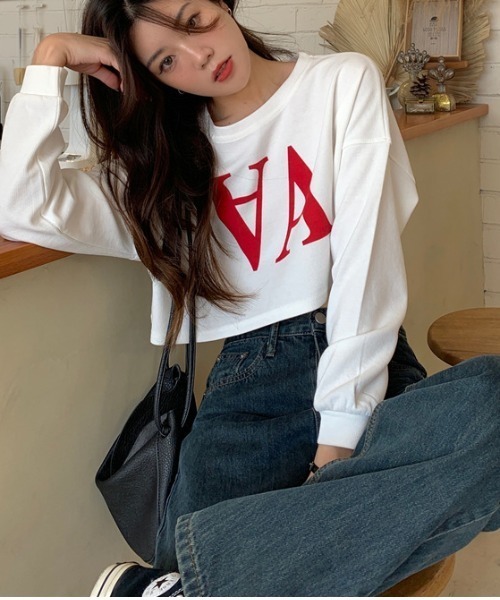 gossip！ロサンゼルス（ゴシップロサンゼルス）の「プリントカットソー（Tシャツ/カットソー・レディース・ホワイト/ブラック/グレー・FREE）」の7枚目の写真