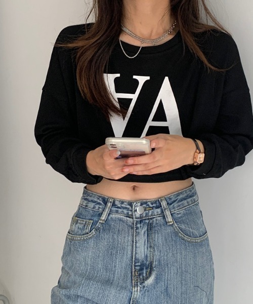 gossip！ロサンゼルス（ゴシップロサンゼルス）の「プリントカットソー（Tシャツ/カットソー・レディース・ホワイト/ブラック/グレー・FREE）」の9枚目の写真