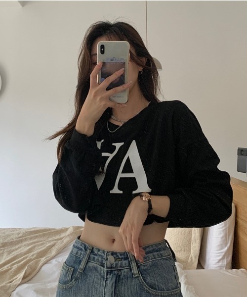 gossip！ロサンゼルス（ゴシップロサンゼルス）の「プリントカットソー（Tシャツ/カットソー・レディース・ホワイト/ブラック/グレー・FREE）」の12枚目の写真