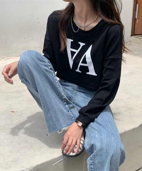 gossip！ロサンゼルス（ゴシップロサンゼルス）の「プリントカットソー（Tシャツ/カットソー・レディース・ホワイト/ブラック/グレー・FREE）」の13枚目の写真