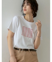 Re:EDIT | [2025 SUMMER COLLECTION][UVカット][接触冷感][紫外線対策]MON CHERIロゴTシャツ(Tシャツ/カットソー)