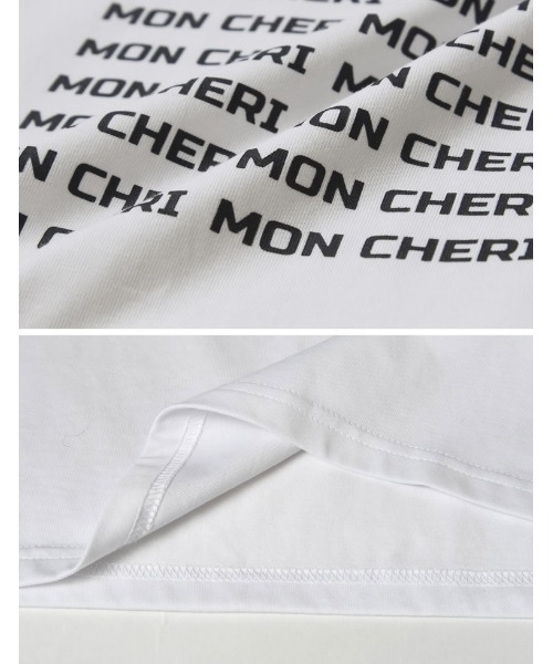 Re:EDIT（リエディ）の「[2025 SUMMER COLLECTION][UVカット][接触冷感][紫外線対策]MON CHERIロゴTシャツ（Tシャツ/カットソー・レディース・ホワイト×レッド/ホワイト×ブラック/ホワイト×シルバー/ブラック×ホワイト・MEDIUM/LARGE）」の18枚目の写真