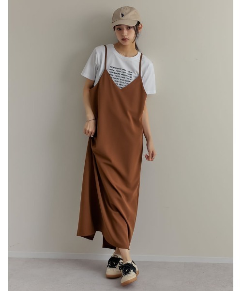 Re:EDIT（リエディ）の「[2025 SUMMER COLLECTION][UVカット][接触冷感][紫外線対策]MON CHERIロゴTシャツ（Tシャツ/カットソー・レディース・ホワイト×レッド/ホワイト×ブラック/ホワイト×シルバー/ブラック×ホワイト・MEDIUM/LARGE）」の6枚目の写真