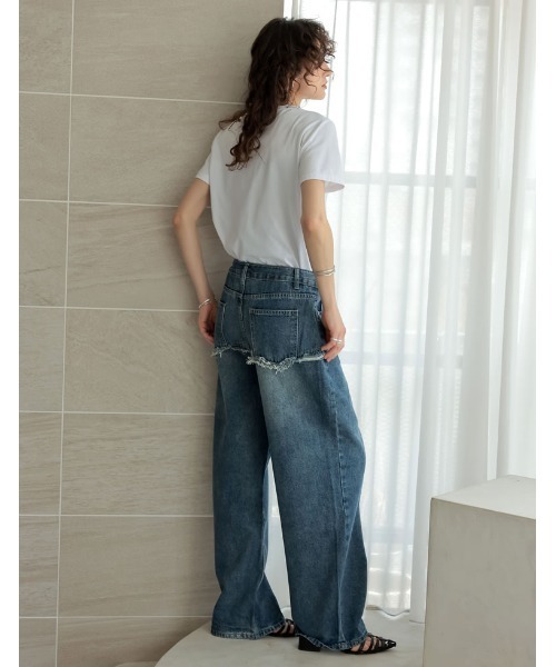 Re:EDIT（リエディ）の「[2025 SUMMER COLLECTION][UVカット][接触冷感][紫外線対策]MON CHERIロゴTシャツ（Tシャツ/カットソー・レディース・ホワイト×レッド/ホワイト×ブラック/ホワイト×シルバー/ブラック×ホワイト・MEDIUM/LARGE）」の10枚目の写真