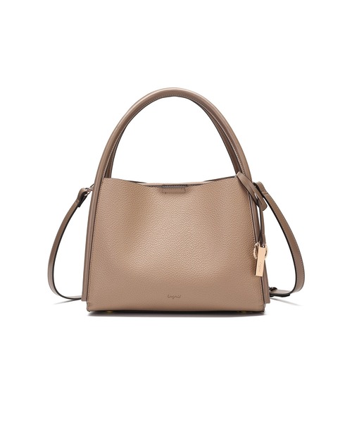 Ungrid(アングリッド)の「【Ungrid/アングリッド】軽量ソフトシュリンク プレートチャーム付ハンドバッグ(ハンドバッグ・レディース・ブラック/オリーブ/アイボリー/グレイッシュベージュ/ダークベージュ・FREE)」の14枚目の写真