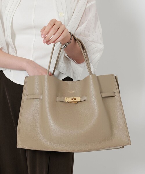 VIOLAd'ORO（ヴィオラドーロ）の「＜VIOLAd’ORO＞Wフェイス レザー トートバッグ（トートバッグ・レディース・ブラック/ダークグレー/モカ・FREE）」の3枚目の写真