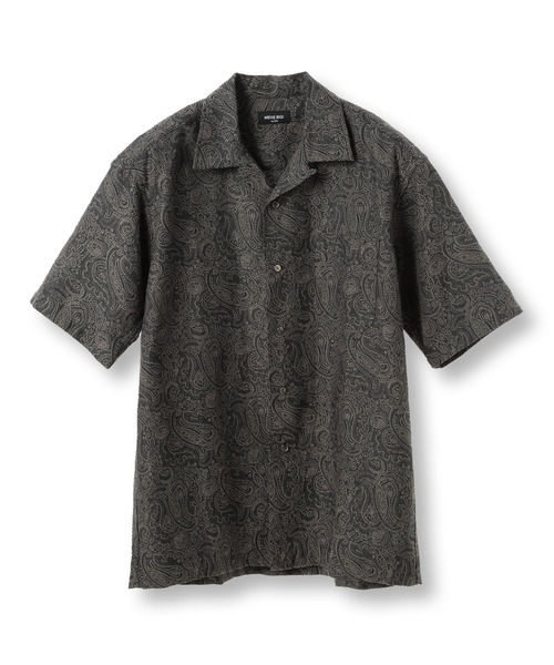 MEN'S BIGI（メンズビギ）の「ジャガードオープンカラーシャツ（シャツ/ブラウス・メンズ・カーキ/ライトグレー・02/03）」の2枚目の写真