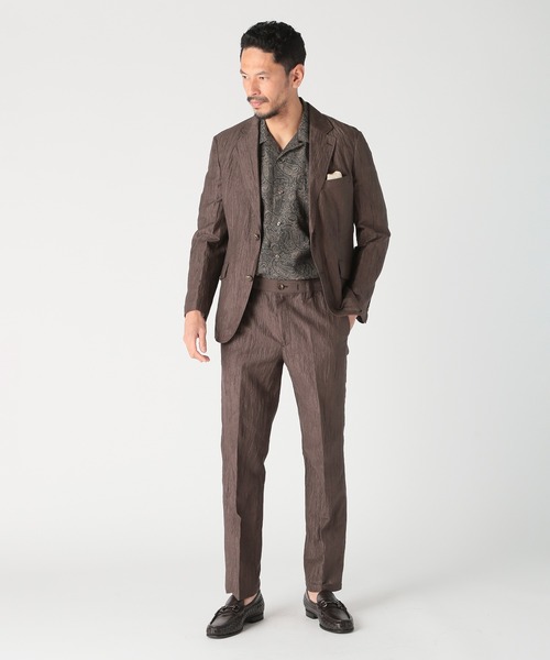 MEN'S BIGI（メンズビギ）の「ジャガードオープンカラーシャツ（シャツ/ブラウス・メンズ・カーキ/ライトグレー・02/03）」の11枚目の写真