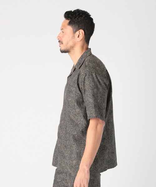 MEN'S BIGI（メンズビギ）の「ジャガードオープンカラーシャツ（シャツ/ブラウス・メンズ・カーキ/ライトグレー・02/03）」の4枚目の写真