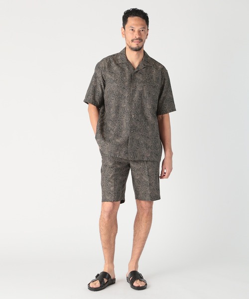 MEN'S BIGI（メンズビギ）の「ジャガードオープンカラーシャツ（シャツ/ブラウス・メンズ・カーキ/ライトグレー・02/03）」の9枚目の写真