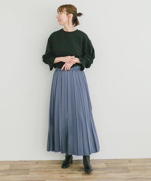 ITEMS URBANRESEARCH（アイテムズ アーバンリサーチ）の「フハクライクソデギャザープルオーバー（Tシャツ/カットソー・レディース・オフホワイト/ブラック/ストライプ・FREE）」の7枚目の写真