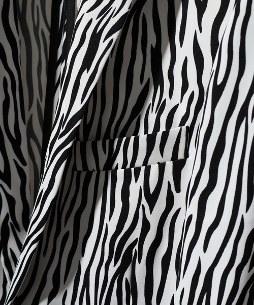 Zebra print tailored jacket / ゼブラ柄テーラードジャケット