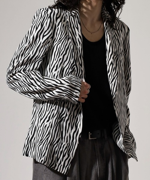 Zebra print tailored jacket / ゼブラ柄テーラードジャケット