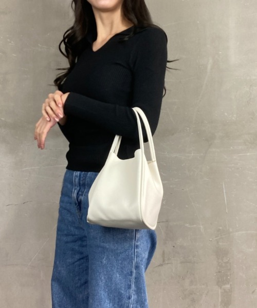 tolene(トレネ)の「ポーチ付き 2way ショルダーバッグ ハンドバッグ(ショルダーバッグ・レディース・ホワイト/ブラック/シルバー・ONE SIZE)」の14枚目の写真