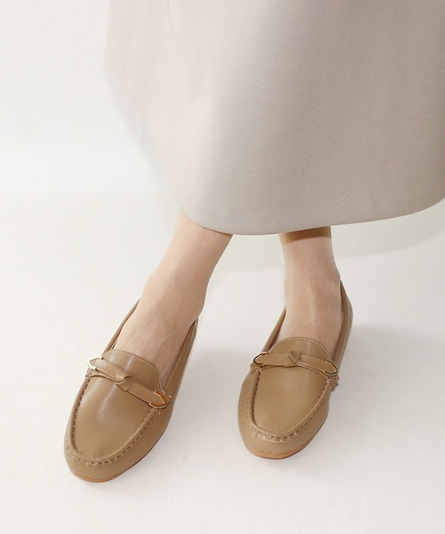 Fin(フィン)の「リボンモカシン【低反発スポンジ入り】(モカシン/デッキシューズ・レディース・ブラック/ベージュ/シルバー/アイボリー・22.5cm/23cm/23.5cm/24cm/24.5cm)」の11枚目の写真