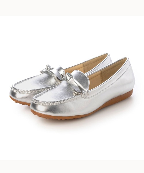 Fin(フィン)の「リボンモカシン【低反発スポンジ入り】(モカシン/デッキシューズ・レディース・ブラック/ベージュ/シルバー/アイボリー・22.5cm/23cm/23.5cm/24cm/24.5cm)」の21枚目の写真