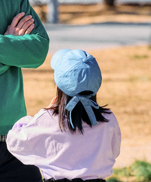 FOUND GOOD（ファウンドグッド）の「G/デニムリボンキャップ（キャップ・キッズ・ネイビー/ブルー系5・FREE）」の5枚目の写真