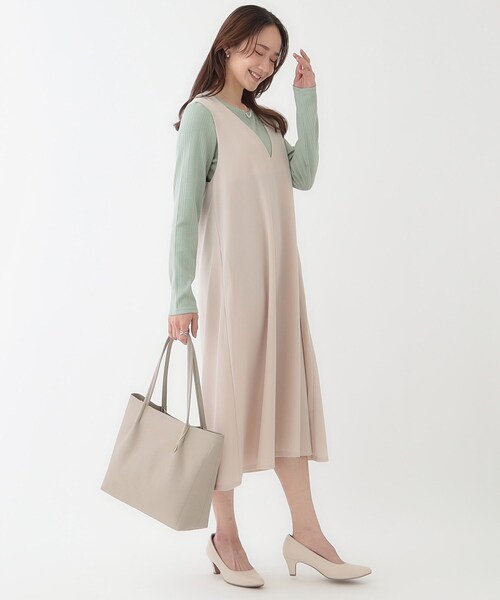 SHOO・LA・RUE（シューラルー）の「【軽量／A4】つまみハンドルトートバッグ（トートバッグ・レディース・グリーン/アイボリー/ブラック/ナチュラル・00）」の11枚目の写真