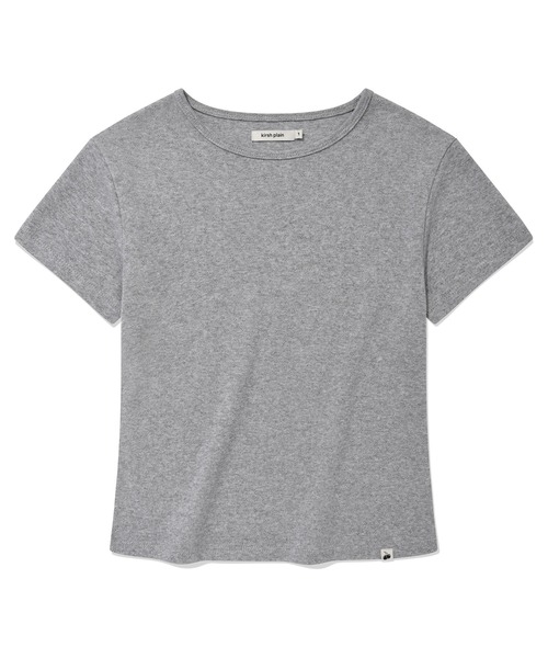 KIRSH（キルシー）の「KIRSH PLAIN CHERRY SEMI CROP T-SHIRT キルシー　プレーン チェリー セミ クロップ丈 Tシャツ（Tシャツ/カットソー・レディース・ホワイト/ダークネイビー/グレー・ONE SIZE）」の14枚目の写真