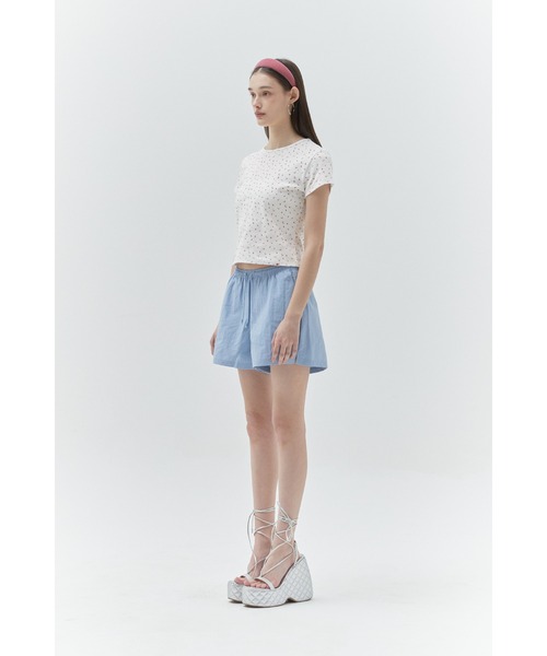 KIRSH（キルシー）の「KIRSH PLAIN CHERRY SEMI CROP T-SHIRT キルシー　プレーン チェリー セミ クロップ丈 Tシャツ（Tシャツ/カットソー・レディース・ホワイト/ダークネイビー/グレー・ONE SIZE）」の21枚目の写真