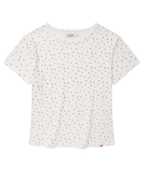 KIRSH（キルシー）の「KIRSH PLAIN CHERRY SEMI CROP T-SHIRT キルシー　プレーン チェリー セミ クロップ丈 Tシャツ（Tシャツ/カットソー・レディース・ホワイト/ダークネイビー/グレー・ONE SIZE）」の6枚目の写真
