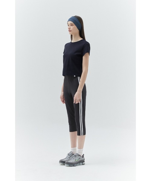 KIRSH（キルシー）の「KIRSH PLAIN CHERRY SEMI CROP T-SHIRT キルシー　プレーン チェリー セミ クロップ丈 Tシャツ（Tシャツ/カットソー・レディース・ホワイト/ダークネイビー/グレー・ONE SIZE）」の16枚目の写真