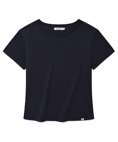KIRSH（キルシー）の「KIRSH PLAIN CHERRY SEMI CROP T-SHIRT キルシー　プレーン チェリー セミ クロップ丈 Tシャツ（Tシャツ/カットソー・レディース・ホワイト/ダークネイビー/グレー・ONE SIZE）」の19枚目の写真