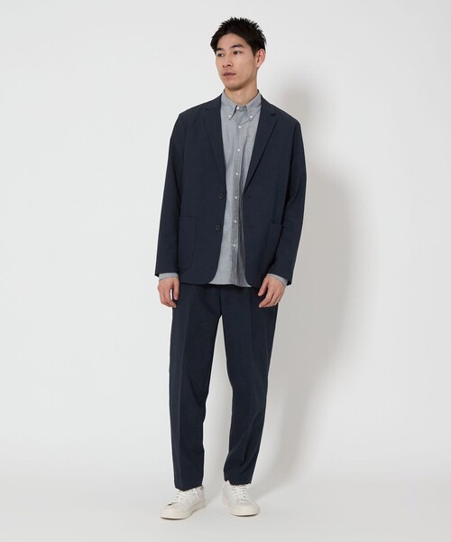 【極美品】green label relaxing ニットテーラードジャケット セール】ワープニット リラックス ジャケット -ストレッチ・吸水