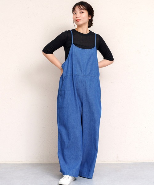 MARAI(マーライ)の「デニムサロペット(サロペット/オーバーオール・レディース・ブルー/ネイビー・フリー)」の12枚目の写真